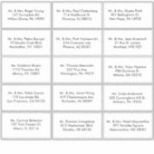 ブラックアンドホワイトゲフォーマルスト住所 シール (正面)