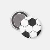 ブラックアンドホワイトサッカーボール幾何学模様 マグネット (正面/裏面)