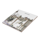 ブラックアンドホワイトスカイラインニューヨークシティスケッチ タイル (側面)