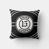 ブラックアンドホワイトスポーツテーマ装飾用クッション クッション (正面)