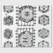 ブラックアンドホワイトトライアングルファームハウス ラッピングペーパー (フラット)