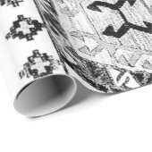 ブラックアンドホワイトトライアングルファームハウス ラッピングペーパー (ロールコーナー)