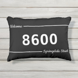 ブラックアンドホワイトハウスナンバーズ通り住所ポーチ アウトドアクッション