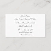 ブラックアンドホワイトハウス不動産仲介業者 名刺 (裏面)