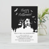 ブラックアンドホワイトハ幽霊のよく出るウスハローウィンパーティ 招待状 (スタンド正面)