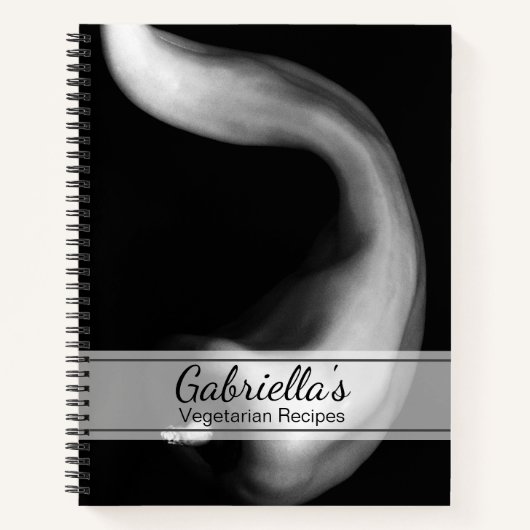 ブラックアンドホワイトペッパーベジタリアンレシピ ノートブック (正面)