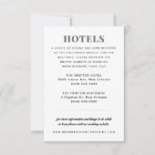 ブラックアンドホワイトホテル宿泊施設エンクロージャカード 出欠カード (正面)