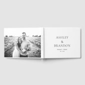 ブラックアンドホワイトラグジュアリー結婚ズカスタムゲストブック ゲストブック (全面)