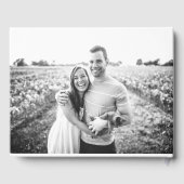 ブラックアンドホワイトラグジュアリー結婚ズカスタムゲストブック ゲストブック (裏面)