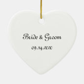 ブラックアンドホワイトローゼス婚約 セラミックオーナメント (裏面)