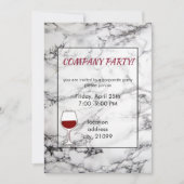 ブラックアンドホワイト大理石とガラス 招待状 (正面)