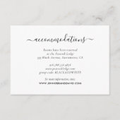 ブラックアンドホワイト結婚ズホテルアコモデーション エンクロージャーカード (正面)