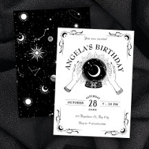 ブラックアンドホワイト魔法の月クリスタルボール 誕生日