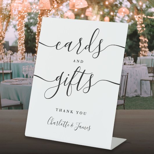 ブラックアンドホワイト シグネチャースクリプト カード＆ギフト 台座サイン