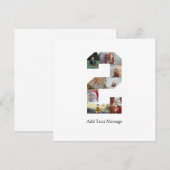 ブラックアンドホワイト ナンバー2 フォトコラージュ 案内状 (正面/裏面)