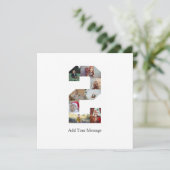 ブラックアンドホワイト ナンバー2 フォトコラージュ 案内状 (スタンド正面)