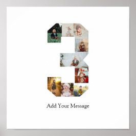 ブラックアンドホワイト ナンバー3 フォトコラージュ ポスター