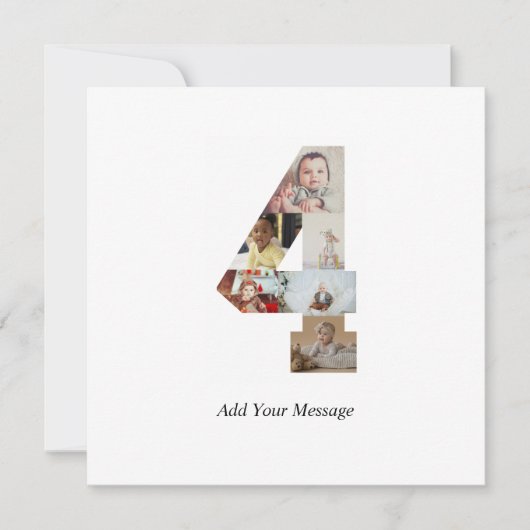 ブラックアンドホワイト ナンバー4 フォトコラージュ シーズンカード (正面)