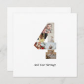 ブラックアンドホワイト ナンバー4 フォトコラージュ 案内状 (正面/裏面)