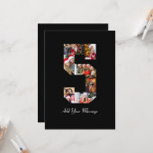 ブラックアンドホワイト ナンバー5 フォトコラージュ カード (正面/裏面インサイチュ)