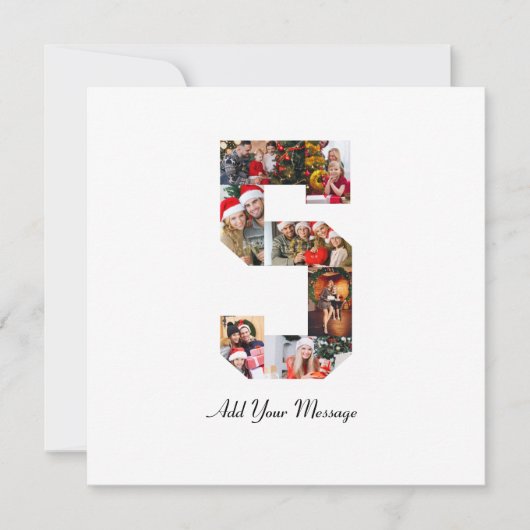 ブラックアンドホワイト ナンバー5 フォトコラージュ サンキューカード (正面)