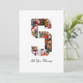 ブラックアンドホワイト ナンバー5 フォトコラージュ 案内状 (スタンド正面)