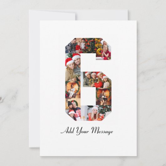 ブラックアンドホワイト ナンバー6 フォトコラージュ サンキューカード (正面)