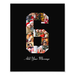 ブラックアンドホワイト ナンバー6 フォトコラージュ フォトプリント           