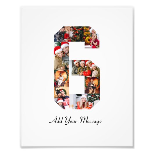 ブラックアンドホワイト ナンバー6 フォトコラージュ フォトプリント (正面)