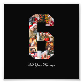 ブラックアンドホワイト ナンバー6 フォトコラージュ フォトプリント           