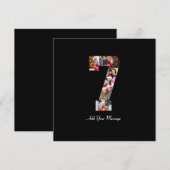 ブラックアンドホワイト ナンバー7 フォトコラージュ サンキューカード (正面/裏面)