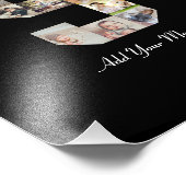 ブラックアンドホワイト ナンバー9 フォトコラージュ フォトプリント            (角)