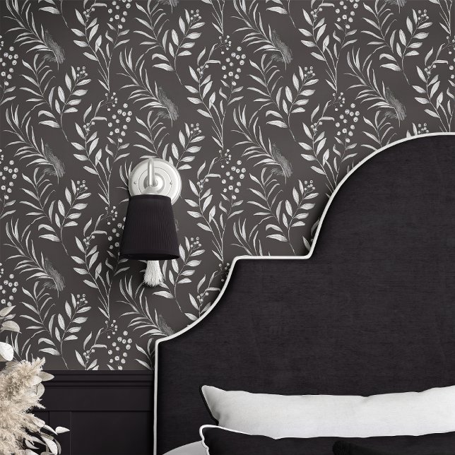 ブラックアンドホワイト ボタニカル 壁紙 (クリエイターアップロード済み)