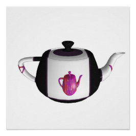 ブラックアンドホワイト レインボー キッチン ポスター