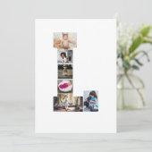 ブラックアンドホワイト レターL フォトコラージュ シーズンカード (スタンド正面)