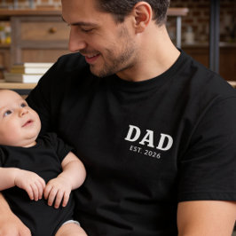ブラックアンドホワイト 大胆なパパ 誕生 Tシャツ