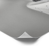 ブラックアンドホワイト 白 レトロ ウェディング ケーキ ポスター (角)