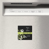 ブラックアンドライムグリーンセーブザデートマグネット マグネット (インサイチュ (食洗機))