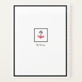 ブラックアンドレッドガールモダンファッション プランナー手帳 (裏面)