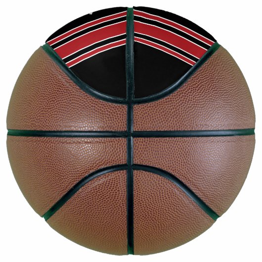 ブラックアンドレッドスポーツジャージー名前をカスタムする番号 バスケットボール (右)