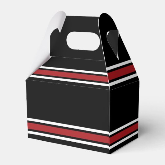 ブラックアンドレッドスポーツジャージー名前をカスタムする番号 フェイバーボックス (裏面サイド)