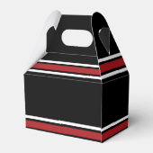 ブラックアンドレッドスポーツジャージー名前をカスタムする番号 フェイバーボックス (裏面サイド)