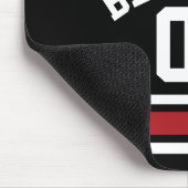 ブラックアンドレッドスポーツジャージー名前をカスタムする番号 マウスパッド (コーナー)