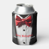 ブラックアンドレッドタキシード誕生日イベント 缶クーラー (缶正面)
