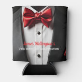 ブラックアンドレッドタキシード誕生日イベント 缶クーラー (正面)
