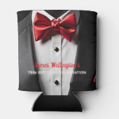 ブラックアンドレッドタキシード誕生日イベント 缶クーラー (裏面)