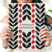 ブラックアンドレッドボタニカル離れズベリー名前をカスタムする プランナー手帳