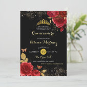 ブラックアンドレッドローゼスフローラガールミスXVアニョス 招待状 (スタンド正面)