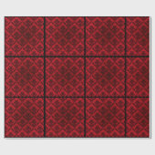 ブラックアンド深いレッドゴシック ラッピングペーパー (フラット)
