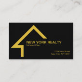 ブラックアンド金ゴールドエステ実在ートの名刺 名刺 (裏面)